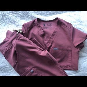 Figs mauve scrubs. Like new!